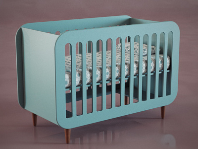 Baby crib 3d 3dmodel blender design