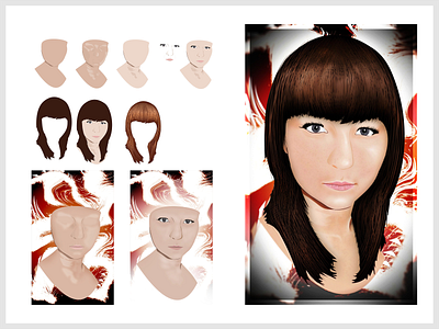 Portrait of Julia character design graphic design illustration