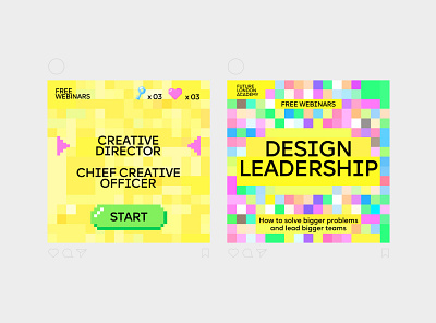 Identity for free Design Leadership webinars series brand system branding graphic design identity