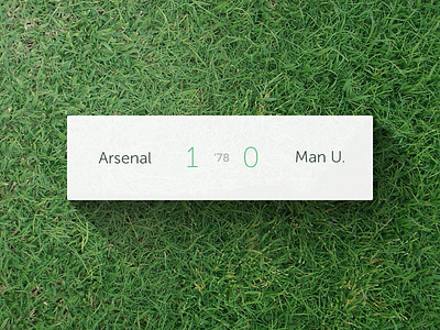 Compact Score View arsenal compact football interface ios ios7 iphone live manchester score shadow soccer