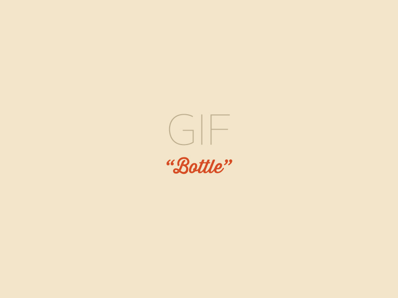 Bottle (GIF) after effects animation bottle figure gif grip ground hand negative negative space space