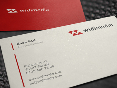 Widimedia business cards identity logo widimedia