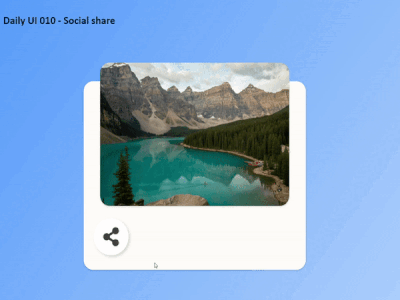 Daily UI #010 - Social Share 010 adobe xd animated button challenge daily ui design gif graphic design mobile share social ui ux