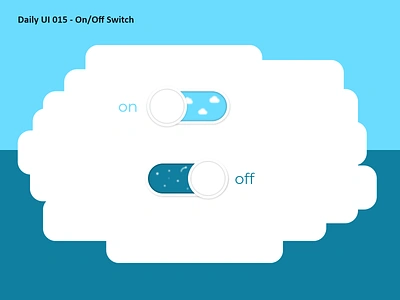 Daily UI #015 - On/Off Switch 015 adobe xd blue button challenge cloud daily ui dailyui design graphic design illustration mobile on off onoff onoff button onoff switch stars switch ui ux