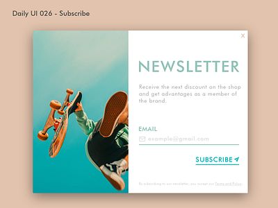 Daily UI #026 - Subscribe