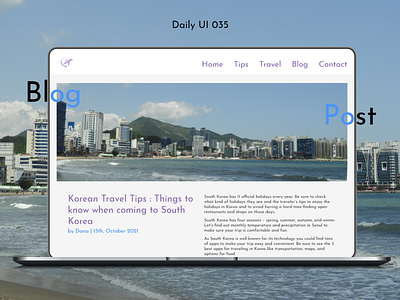 Daily UI #035 - Blog Post