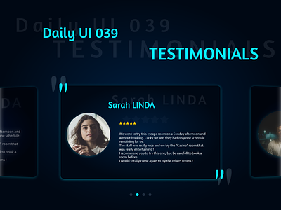Daily UI #039 - Testimonials