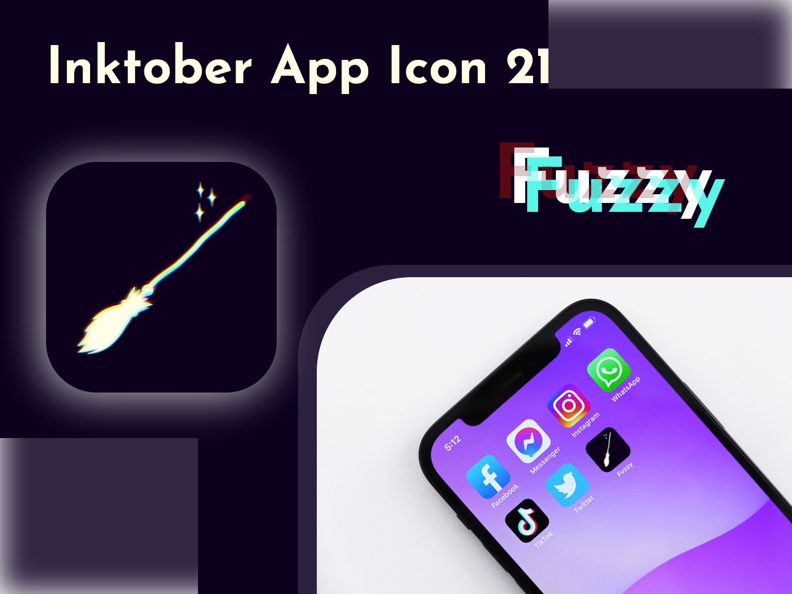 Inktober App Icon 21 - Fuzzy by Dana on Dribbble