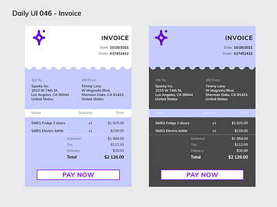 Daily UI #046 - Invoice