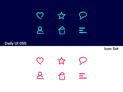 Daily UI 055 - Icon Set 055 adobe xd app challenge daily ui dailyui design gradient icon icon set illustration ipad logo procreate set ui ui design ux ux design vector