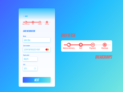 Daily UI 056 - Breadcrumps 056 address adobe adobe xd breadcrumps cart challenge checkout daily ui dailyui delivery design illustration interface payment shoes shop sneakers ui ux