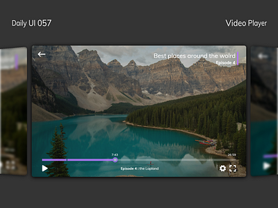 Daily UI 057 - Video Player 057 adobe adobe xd challenge daily ui dailyui design interface loader netflix play player ui ui designer ux ux designer video video player web youtube