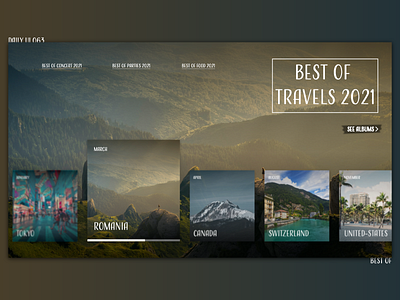 Daily UI 063 - Best Of 063 adobe xd best of canada challenge country daily ui dailyui interface plane romania switzerland tokyo travelling travels ui usa ux web website