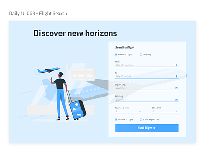 Daily UI 068 - Flight Search