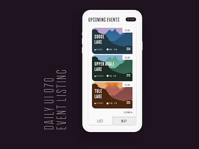 Daily UI 070 - Event Listing