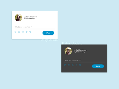 Daily UI 081 - Status Update 081 81 adobe xd challenge daily ui dailyui design facebook illustration interface like linkedin post social network status status update twitter ui update ux