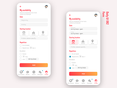 Daily UI 082 - Form