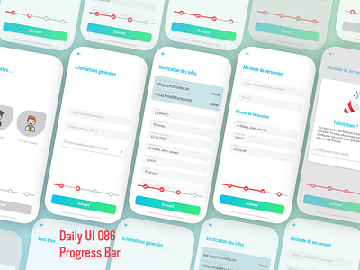 Daily UI 086 - Progress Bar adobe xd app application button challenge daily ui dailyui design french mobile next phone progress bar sign in ui ui design ui designer ux ux design ux designer