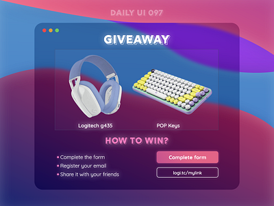 Daily UI 097 - Giveaway