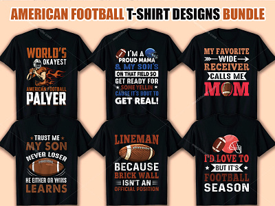 American Football T Shirt Design Bundle