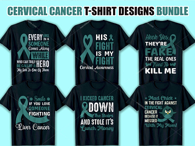 Cervical Cancer T Shirt Design Bundle apparel cervicalcancer clothing clothingbrand design etsy fashion graphic hoodie illustration merchbyamazon moda ootd streetwear style teespring tshirtdesign