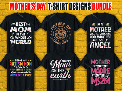 Mother's Day T-Shirt Designs Bundle