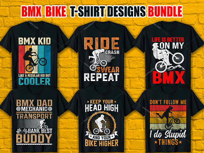 Bmx Bike T-Shirt Designs Bundle