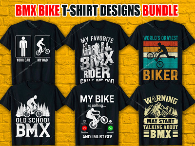 BMX Bike T-Shirt Designs Bundle