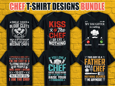 CHEF T-Shirt Design Bundle bulk t shirt design chef t shirt design clothingbrand custom t shirt design design etsy tshirt fashion graphic t shirt design illustration merch by amazong tshirt pod t shirt design shirt design t shirt t shirt design teespring typography t shirt design vintage t shirt design