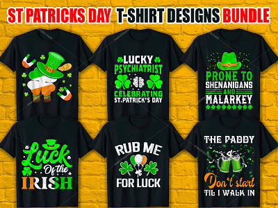 ST PARRICKS DAY T-SHIRT DESIGNS BUNDEL