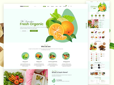 Organic Food Website UI Design