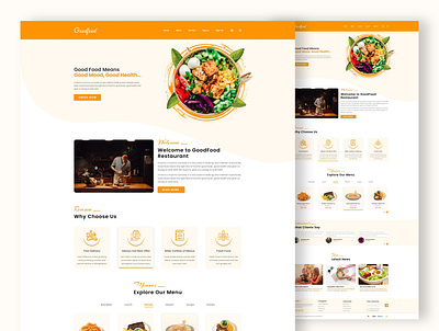 Organic food Landing page Design apps ui bootstrap responsive ui food food ui food website landing page design organicfood responsive responsive website ui ui designer uiux website website design webui