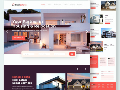 Real Estate Homepage Design apps ui bootstrap responsive ui design digitalserviceproviders freelancedesign freelancegraphicdesigner graphic design home page ui landing page design real estate real estate ui ux responsive ui sham uiux ui ui designer uiux unique ui design web ui website websiteagency