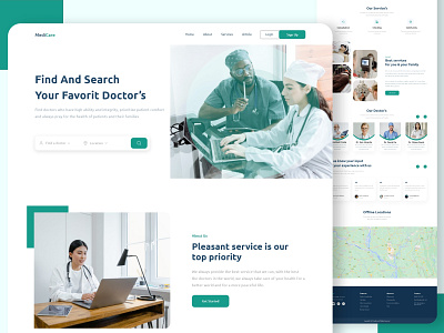 Medical Web Template Design bootstrap responsive ui doctor graphic design health healthcare website homepage homepage ui hospital hospital website landing page design responsive sham uiux ui designer uiux user interface website webtemplate webui