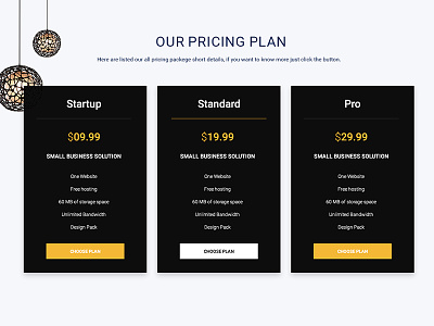 Pricing table concept minimal pricing pricing table web template wordpress