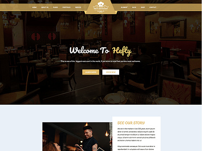 Restaurant Homepage Concept For Hefty Multipurpose Themes