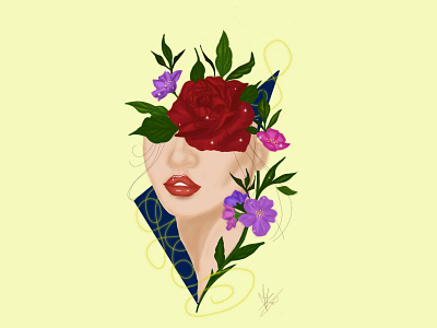 Beauty within vector drawing animation artwork digital drawing flower graphic design vector woman