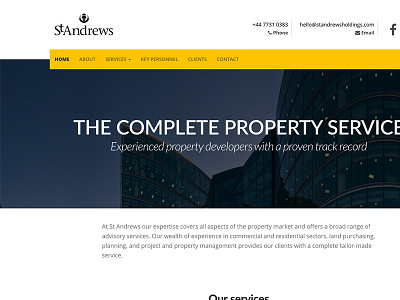 Property website construction css3 html5 landing page property website