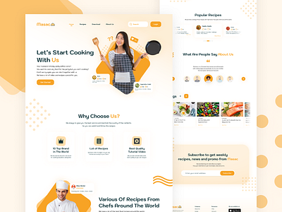 Masac - Cooking Tutorial Landing Page Website