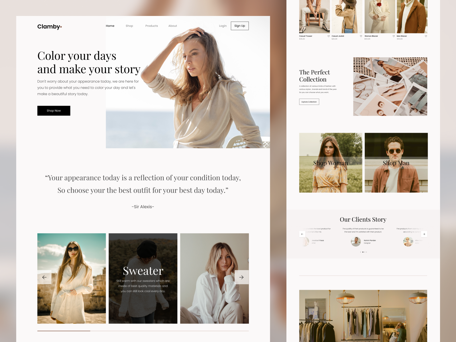 Clamby - Fashion Store Landing Page by M. Aghassi Zulfikar for ...