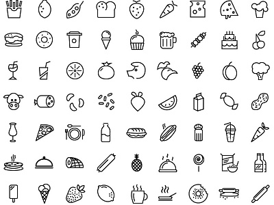 Food Icons & Beverage Icons drink icons food icons ice cream