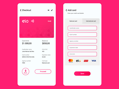 Credit card checkout Daily UI #002 aplication app appmobile challenge checkout creditcard design figma interface photoshop ui uxuidesign