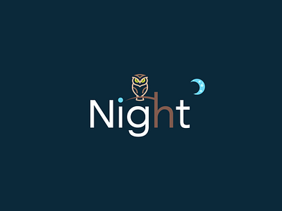 Night logo concept brand branding concept design dark dark logo design graphic design icon illustration logo logo concept moon moon logo night night concept night logo owl owl logo owl night vector