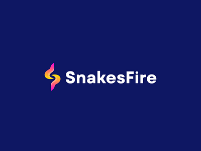 SnakesFire logo brand branding design fire fire logo fire s gradient logo gradient logos graphic design icon illustration logo logo with fire monogram monogram logo s s fire s logo snakes vector