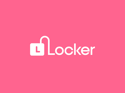 Locker logo concept app app logo brand branding design graphic design icon illustration lock lock icon lock logo locker locker logo logo pink logo simple logo vector