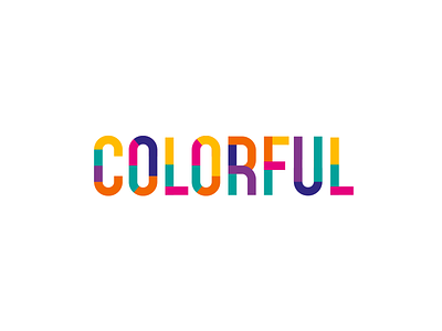 Colorful lettering design