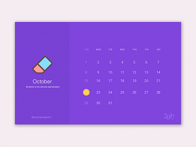 October, 2017 Designer Calendar