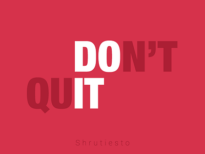 Do It do it fonts minimal typo