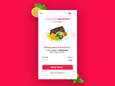 Hungry? Order Food! colors design food minimal mobile app uiux