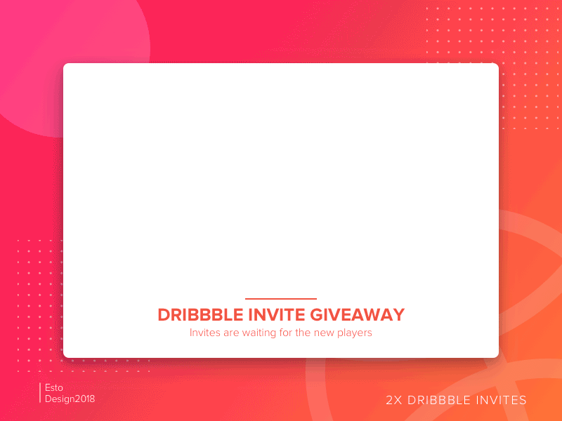 2 Dribbble Invite Giveaway! draft. dribbble invite giveaway player